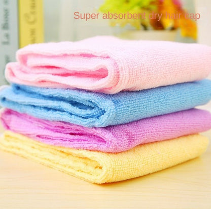 Cotton Hair Drying Cap | Blue, Yellow, Pink, Purple