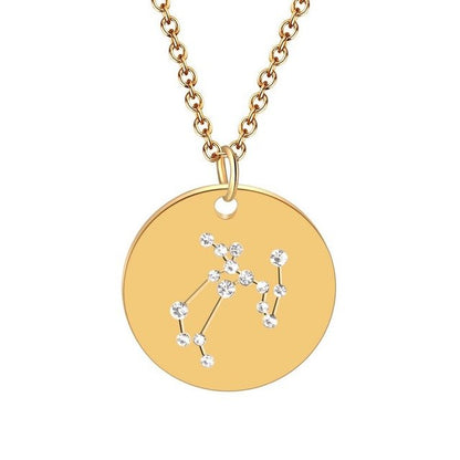 Stainless Steel Horoscope Necklace Set | Leo, Libra, Aries