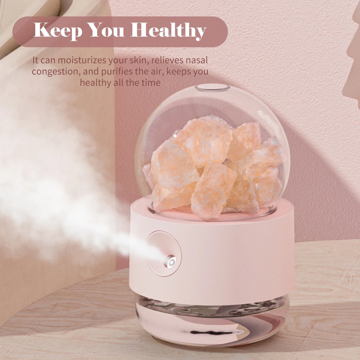 Crystal Ball Humidifier | 300mL, USB Powered