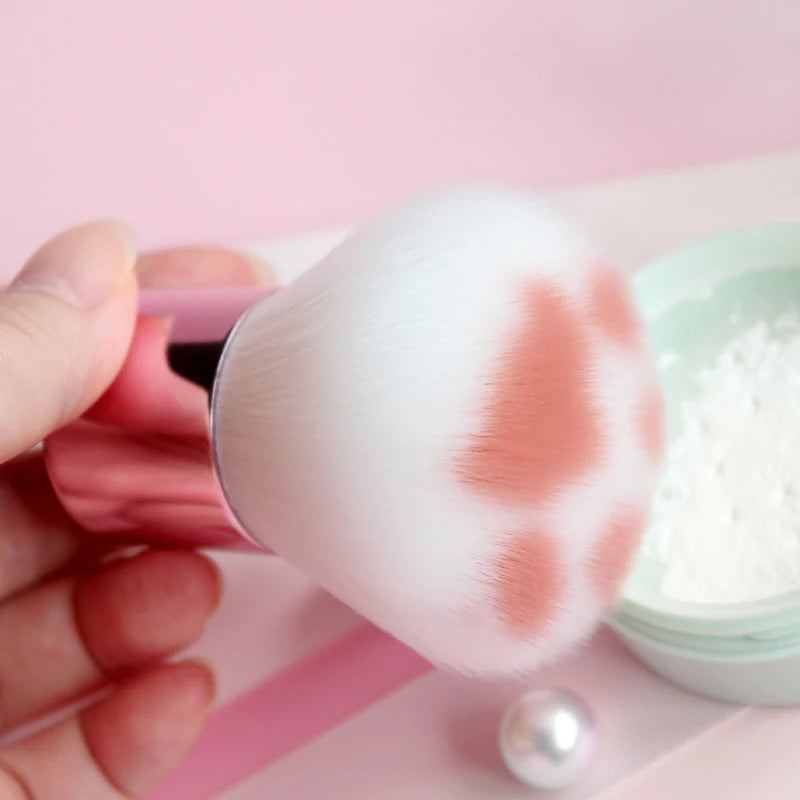 Makeup Brush | Soft Cat Paw Design, Black/Pink