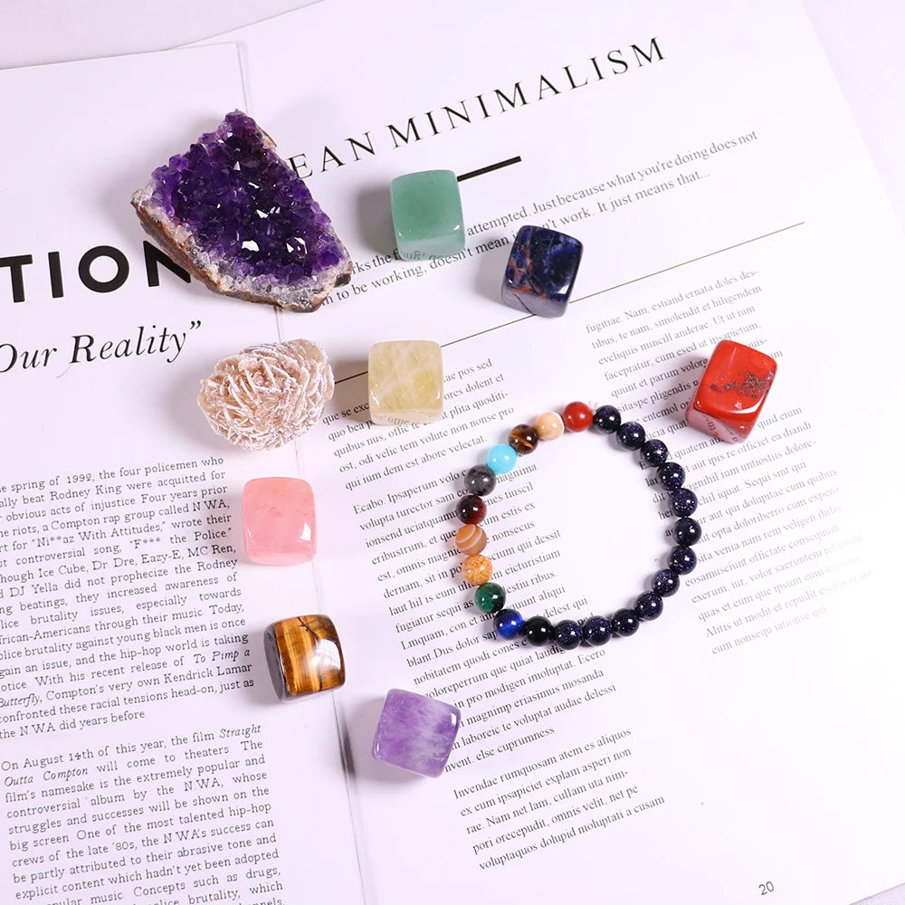 Crystal Quartz Seven Chakra Healing Gemstone Collection