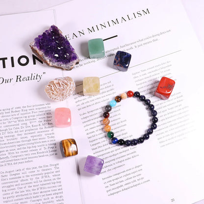 Crystal Quartz Seven Chakra Healing Gemstone Collection
