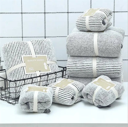 Bamboo Charcoal Bath Towel | Soft, Absorbent Set