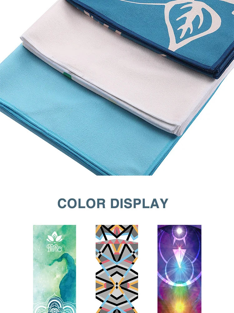 Microfiber Yoga Towel | 183x63cm, Non-Slip, Printed