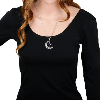 Glass Cabochon Zodiac Sign Pendant Necklace | Astrology Jewelry