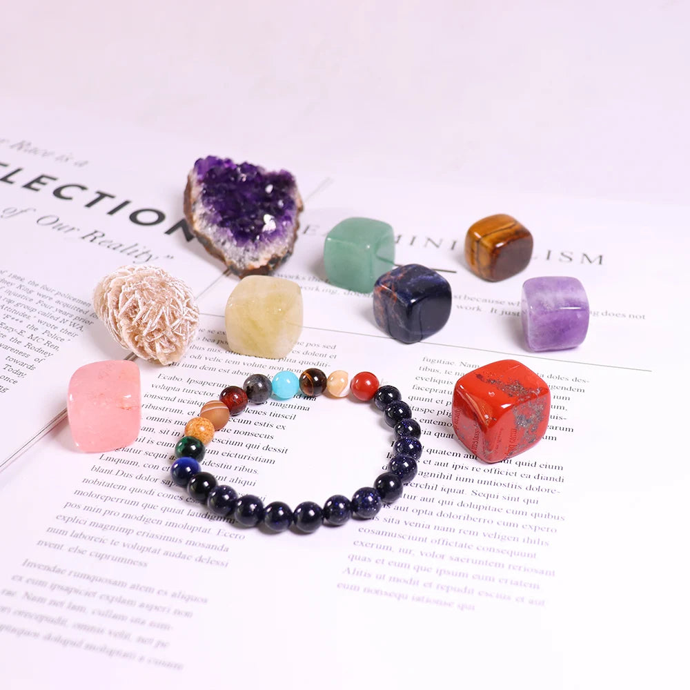 Crystal Quartz Seven Chakra Healing Gemstone Collection