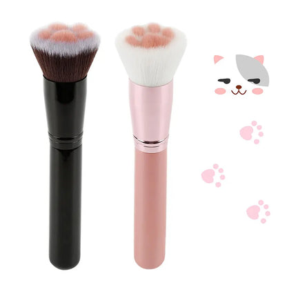 Makeup Brush | Soft Cat Paw Design, Black/Pink