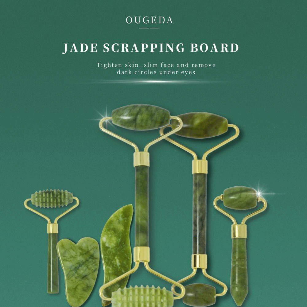 Jade Gua Sha Massage Tool | Double Head, Zinc Alloy