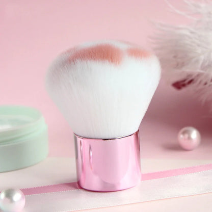 Makeup Brush | Soft Cat Paw Design, Black/Pink