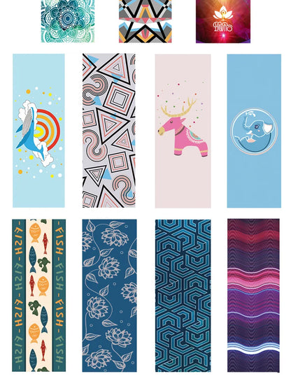 Microfiber Yoga Towel | 183x63cm, Non-Slip, Printed