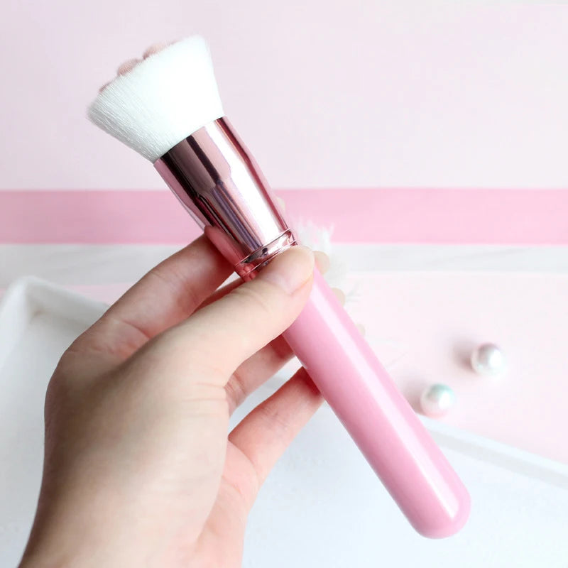 Makeup Brush | Soft Cat Paw Design, Black/Pink