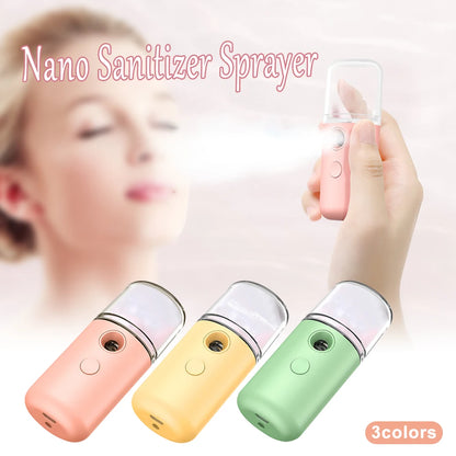 Nano Sanitizer Sprayer | USB Charging, Pink, Green, Yellow