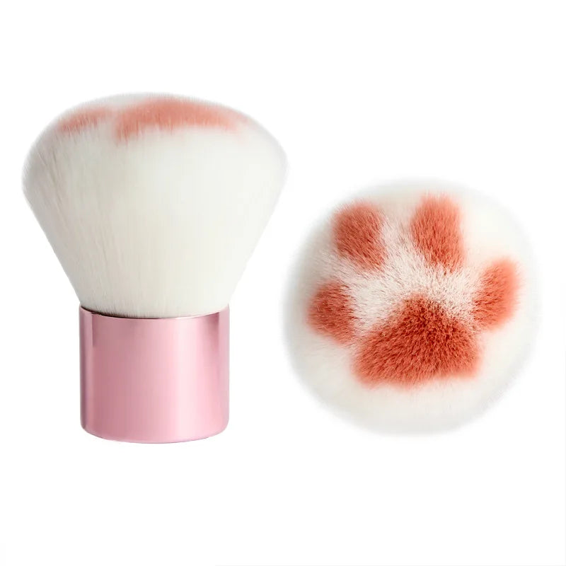 Makeup Brush | Soft Cat Paw Design, Black/Pink