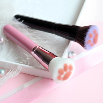 Makeup Brush | Soft Cat Paw Design, Black/Pink