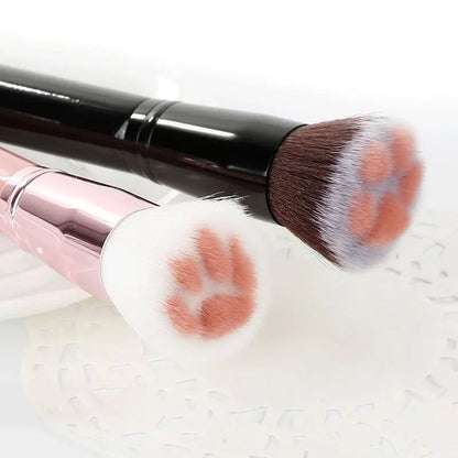 Makeup Brush | Soft Cat Paw Design, Black/Pink