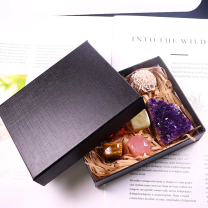 Crystal Quartz Seven Chakra Healing Gemstone Collection