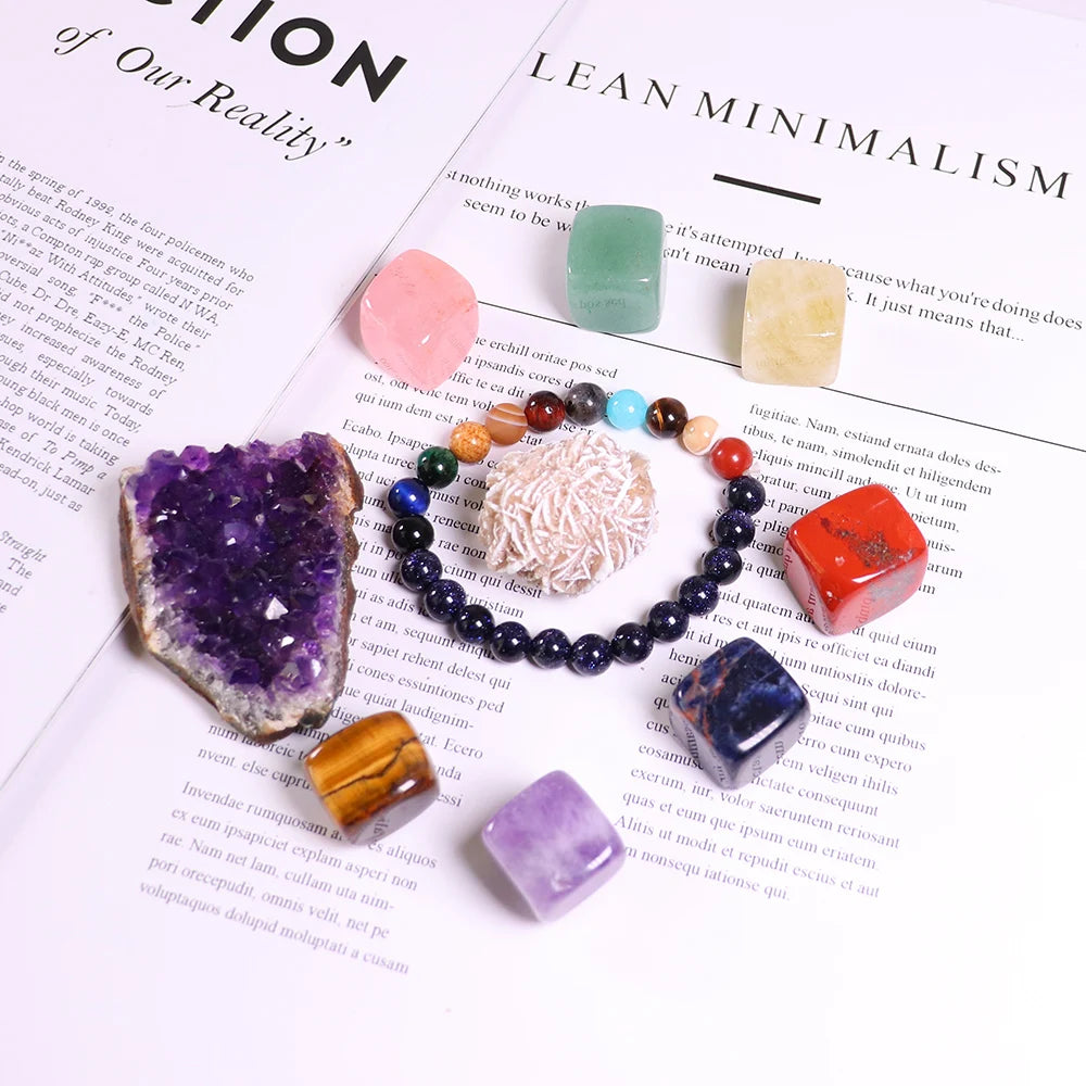 Crystal Quartz Seven Chakra Healing Gemstone Collection