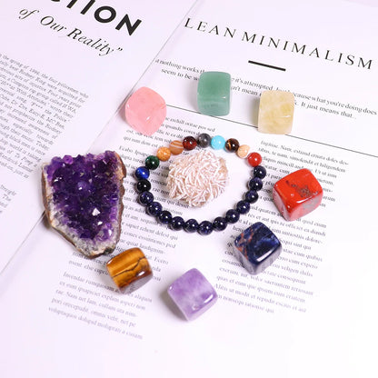 Crystal Quartz Seven Chakra Healing Gemstone Collection