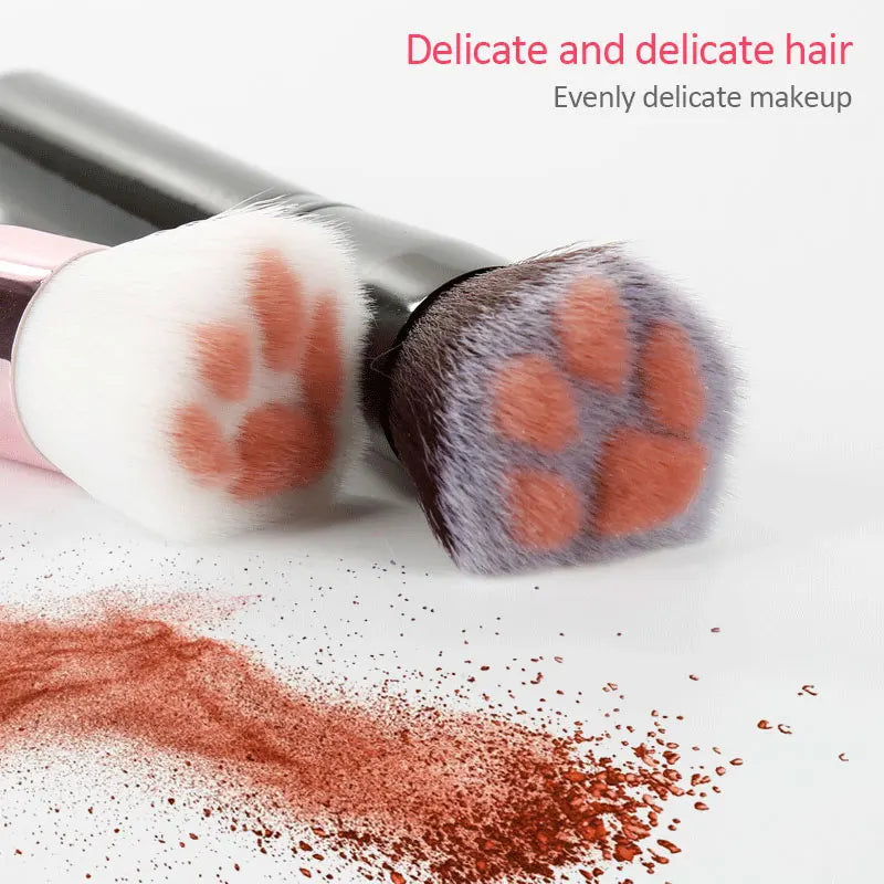 Makeup Brush | Soft Cat Paw Design, Black/Pink