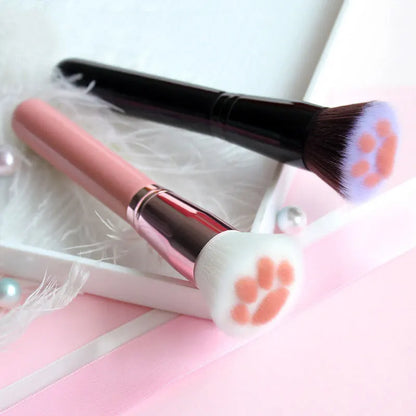 Makeup Brush | Soft Cat Paw Design, Black/Pink