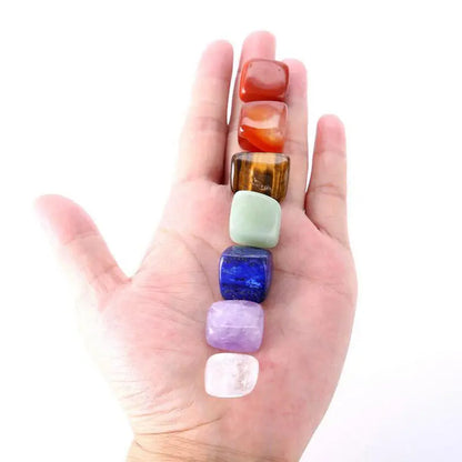Natural Stone Chakra Set | 7 Polished Healing Crystals