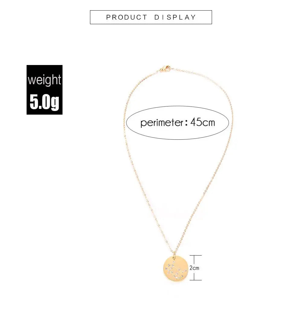 Stainless Steel Horoscope Necklace Set | Leo, Libra, Aries