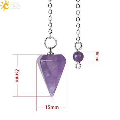 Reiki Pendulum | Small Size, Natural Stone Amulet