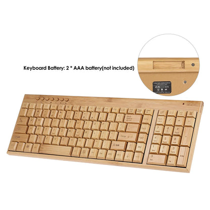Bamboo Wireless Keyboard and Mouse Combo | Yellow