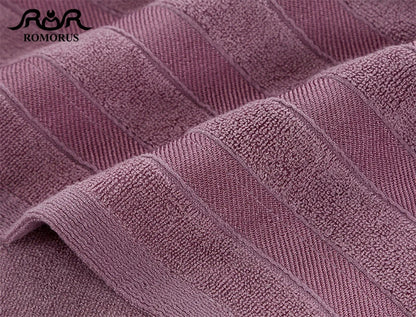 Bamboo Fiber Towels | Purple, Gray, Brown Set