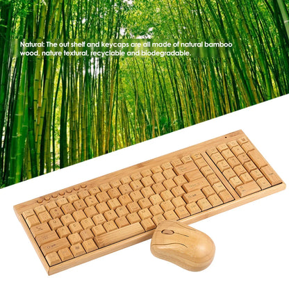 Bamboo Wireless Keyboard and Mouse Combo | Yellow