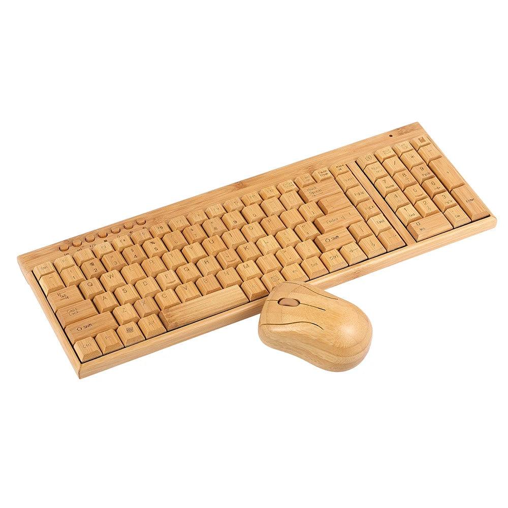 Bamboo Wireless Keyboard and Mouse Combo | Yellow
