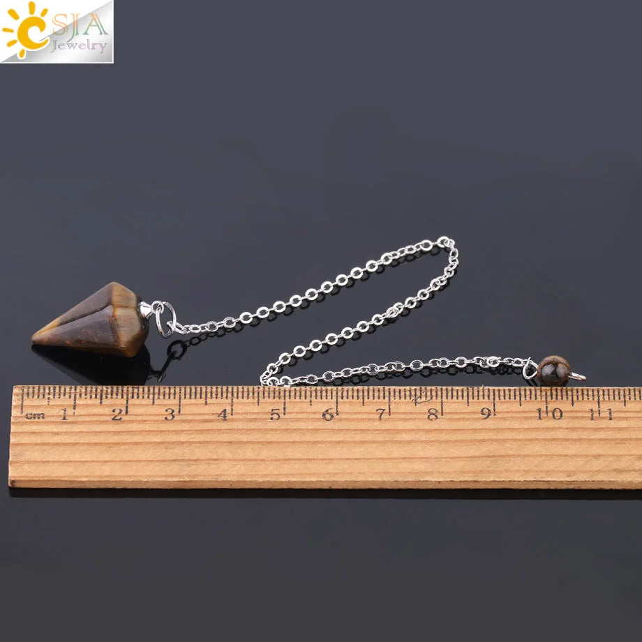 Reiki Pendulum | Small Size, Natural Stone Amulet