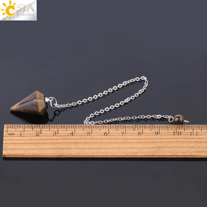 Reiki Pendulum | Small Size, Natural Stone Amulet