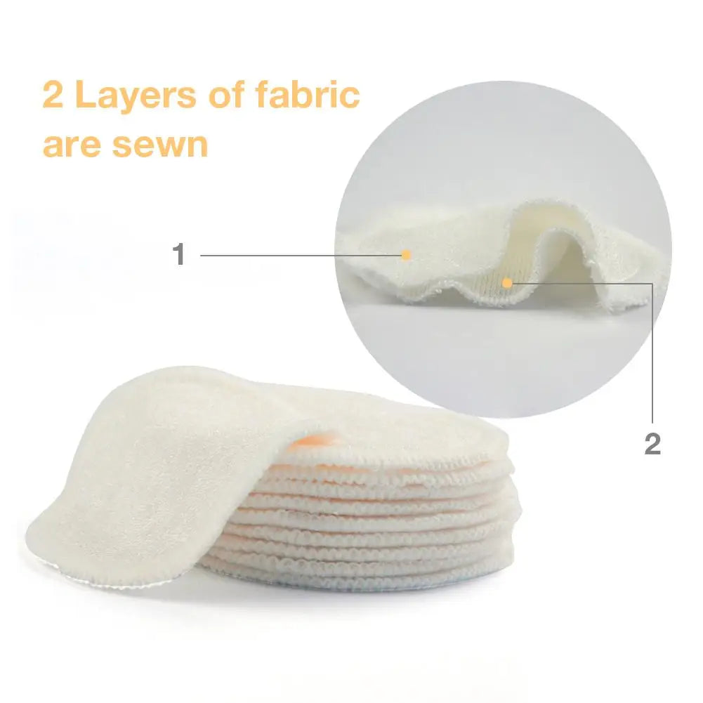 Bamboo Fiber Makeup Remover Pads | Reusable, 12 Pcs