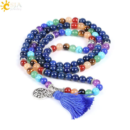 Semi-precious Stone Bracelet | 7 Chakra, Lapis Lazuli