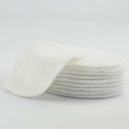 Bamboo Fiber Makeup Remover Pads | Reusable, 12 Pcs