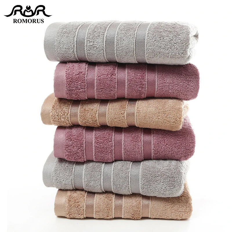 Bamboo Fiber Towels | Purple, Gray, Brown Set