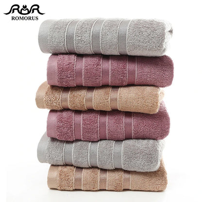 Bamboo Fiber Towels | Purple, Gray, Brown Set