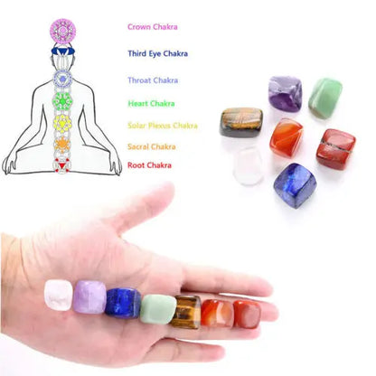 Natural Stone Chakra Set | 7 Polished Healing Crystals