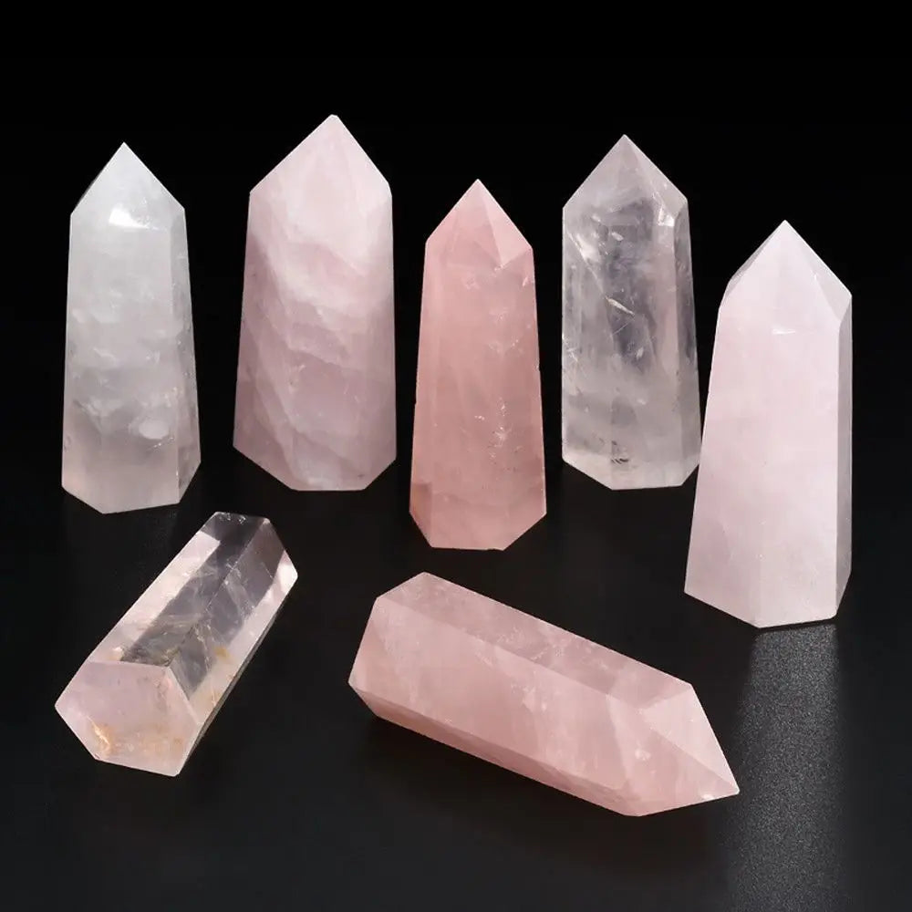 Natural Pink Rose Quartz Point | Healing Crystal Stone