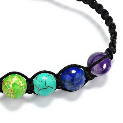 Lava Stone Chakra Bracelet | 8mm Beads, Women Jewelry