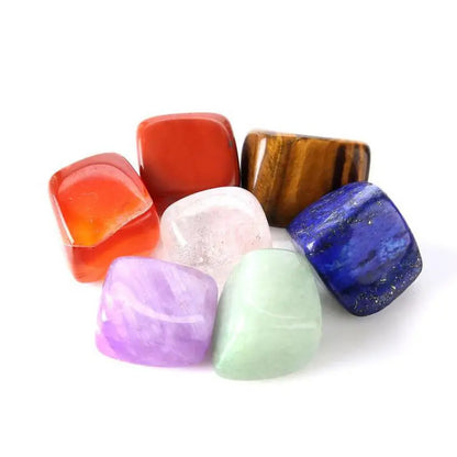 Natural Stone Chakra Set | 7 Polished Healing Crystals