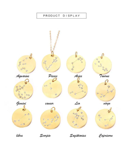 Stainless Steel Horoscope Necklace Set | Leo, Libra, Aries