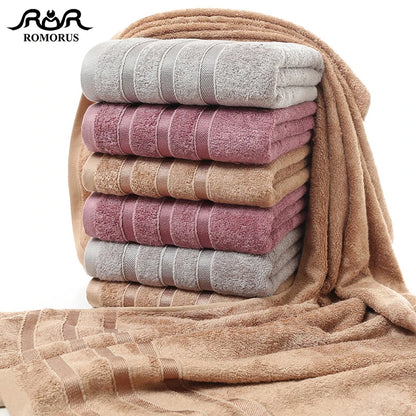 Bamboo Fiber Towels | Purple, Gray, Brown Set