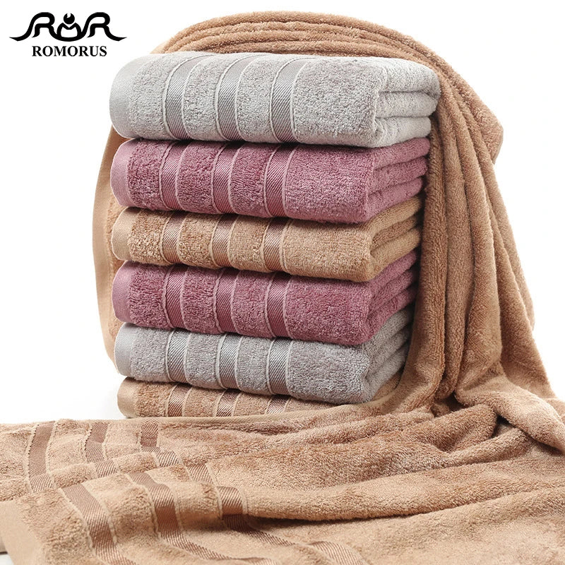 Bamboo Fiber Towels | Purple, Gray, Brown Set