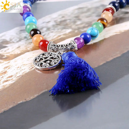 Semi-precious Stone Bracelet | 7 Chakra, Lapis Lazuli