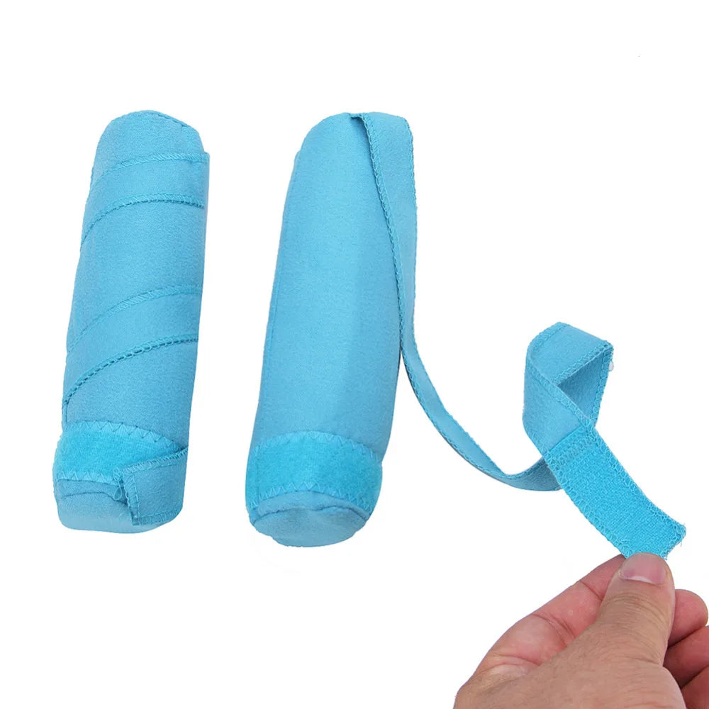 Foam Hair Rollers | 8pcs, Blue, Cotton