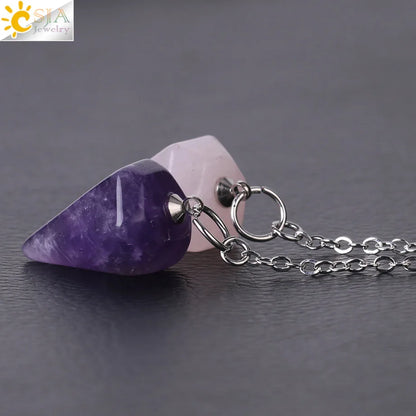 Reiki Pendulum | Small Size, Natural Stone Amulet