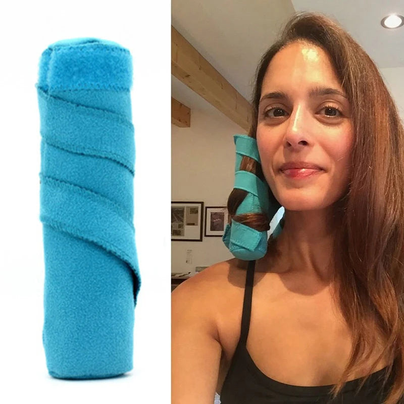 Foam Hair Rollers | 8pcs, Blue, Cotton