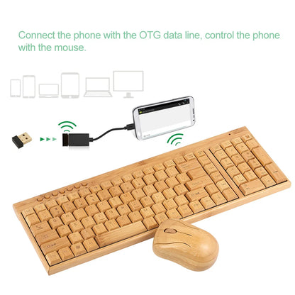 Bamboo Wireless Keyboard and Mouse Combo | Yellow